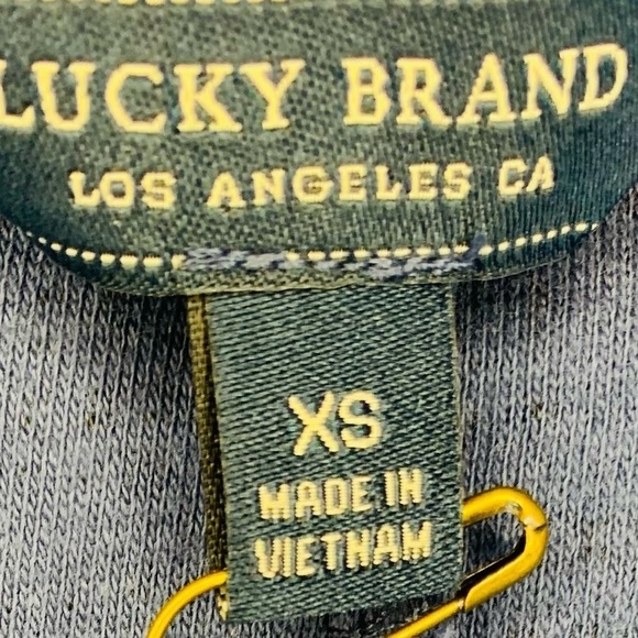 Lucky Brand Button Front Blue Belted Sleeveless Boho Hippie Blouse NWT SZ XS! - Picture 8 of 9